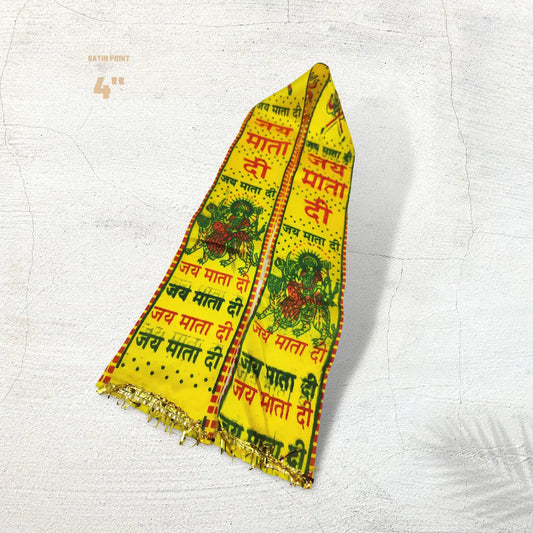 Jai Mata Di Satin Patka 4" BIHARI JI MART